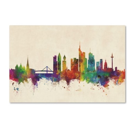 Michael Tompsett 'Frankfurt Germany Skyline' Canvas Art,16x24